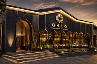 design luxury shopfront or storefront