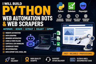 build python selenium playwright web automation bots and scrapers