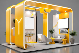 design premium trade show booth, exhibition backdrop and booth graphics
