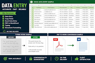 do PDF,document typing and data entry