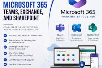 microsoft office 365, teams, exchange, and sharepoint