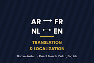 translate and localize your content in arabic french dutch and english