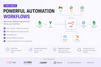 build n8n automation workflows and API integrations