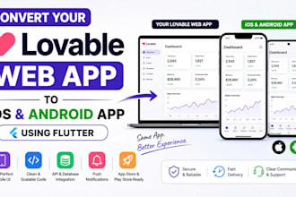 convert your lovable web app to ios and android app using flutter