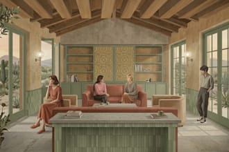 post digital architectural collage illustrations