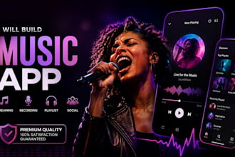build music streaming app like spotify, video streaming app, ai music app