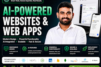 develop an ai powered website or web app with full stack development