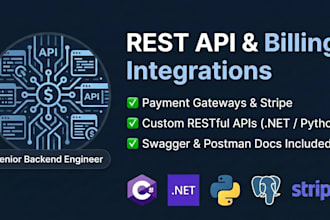 build custom rest apis and integrate billing apis