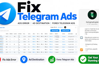 fix any telegram ads error, telegram ad destination, forex telegram ads