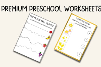 design worksheets and kids activity book interior