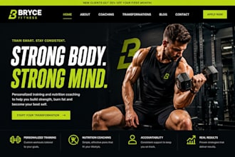 build squarespace fitness coach website bootcamp hllt caoch site