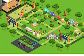 design custom 3d map isometric map and vector illustration