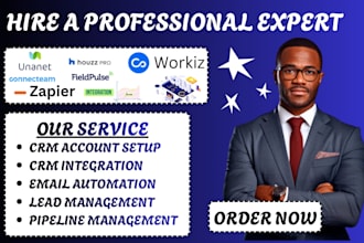 unanet houzz pro workiz connecteam fieldpulse CRM automation zapier integration
