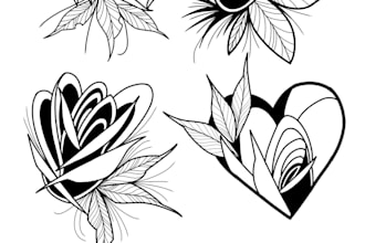 custom tattoo art ,fine line, old school, neotraditional