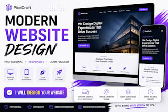 design a modern responsive website UI UX