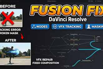 fix your davinci resolve fusion composition, nodes, or vfx