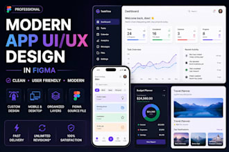 design a modern app UI UX in figma