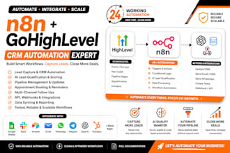 build n8n gohighlevel CRM automation lead pipeline ai workflow webhook setup pro