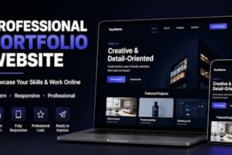 build a modern responsive portfolio website