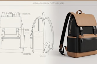 design a fashion handbag, backpack, duffle bag, tote, purse, luggage, golf bag