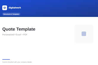 design a personalized business quote or proposal template