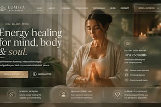 design squarespace reiki healer crystal healing coaching website