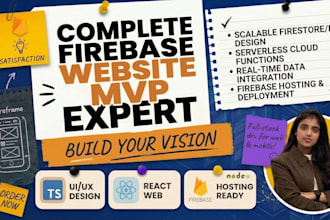 build a responsive full stack website with firebase backend