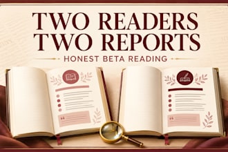 beta read your book with feedback from two independent readers