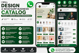 design a professional whatsapp business catalog with product and service listing