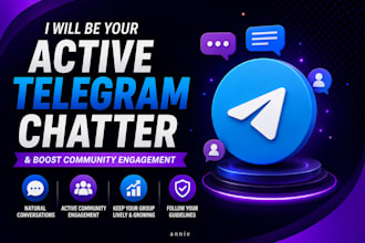be your active telegram chatter and boost community engagement