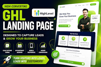 design ghl landing page for lead generation and sales
