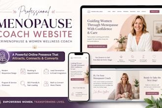 design menopause hormone life coach website perimenopause wellness coach website