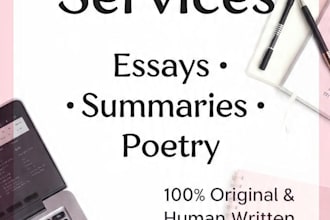 write articles, essays, summaries and assignments