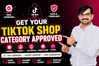 help get your tik tok shop category approved, setup tiktok