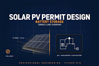 solar pv permit plans single line diagram battery storage autocad site layout