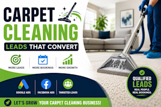 300 carpet cleaning leads marketing cleaning leads facebook ads google ads