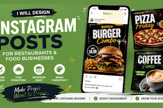 design instagram posts for restaurants and food businesses