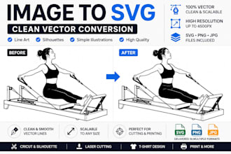 convert line art and silhouettes to clean svg