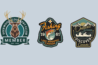 design outdoor camping fishing hunting custom logo