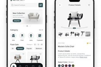 develop a furniture e commerce and delivery mobile app