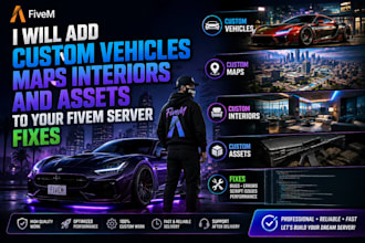 add custom vehicles maps interiors and assets to your fivem server