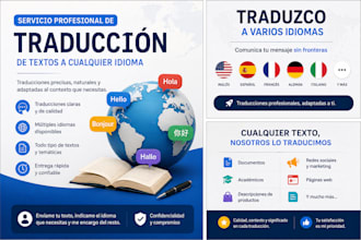 traducire cualquier texto que necesites sea el idioma que sea
