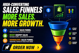 design systeme io sales funnel, boost shopify sales, gohighlevel sales funnel