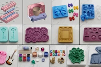 design custom 3d printable silicone mold for resin, soap and candle, chocolate
