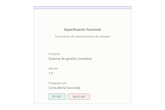 write a professional functional specification document for your software project