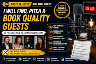 find, pitch and book quality guests for your podcast