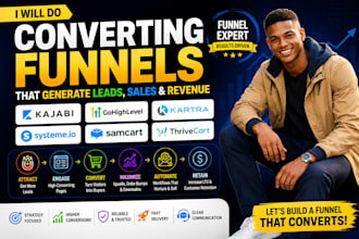 build converting sales funnels kajabi landing page gohighlevel kartra systeme io