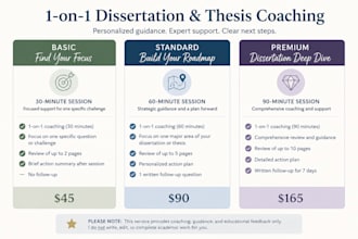 provide academic coaching, research guidance, and support