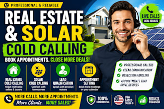 real estate cold calling, solar cold calling, cold calling, appointment setter