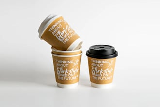 do design coffee cup and paper cup for your business packaging